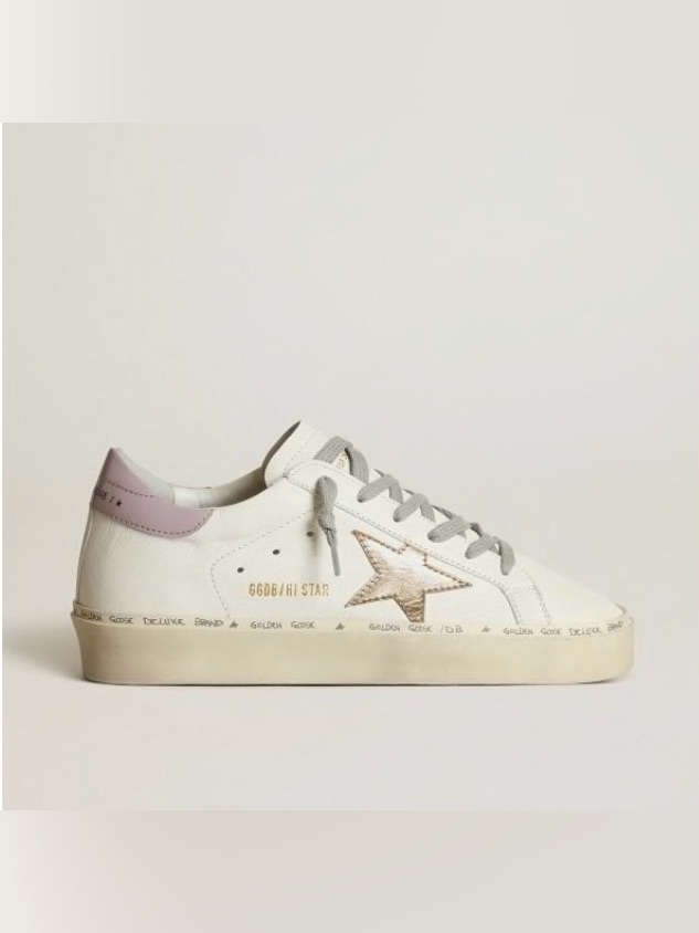 Size 36 Golden Goose Histar Lavender Heeltab And Gold Star
